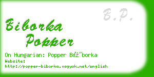 biborka popper business card